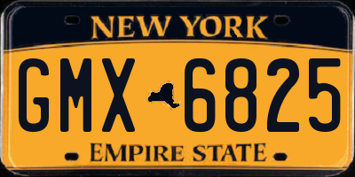 NY license plate GMX6825