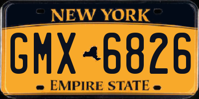 NY license plate GMX6826