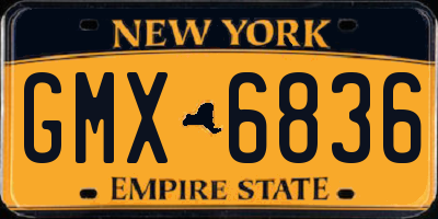 NY license plate GMX6836