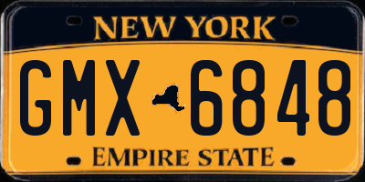 NY license plate GMX6848