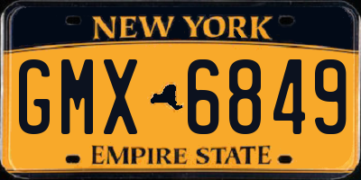 NY license plate GMX6849