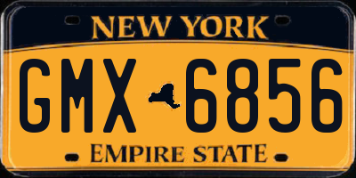 NY license plate GMX6856