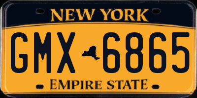 NY license plate GMX6865