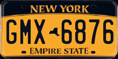 NY license plate GMX6876