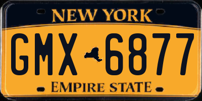 NY license plate GMX6877