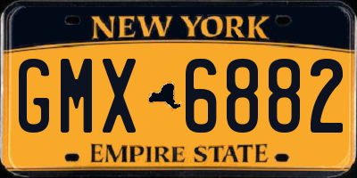 NY license plate GMX6882