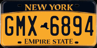 NY license plate GMX6894