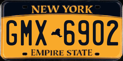 NY license plate GMX6902