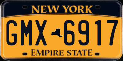 NY license plate GMX6917