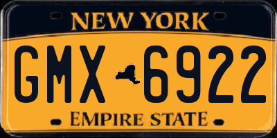 NY license plate GMX6922