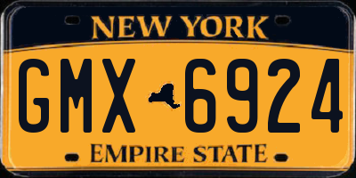 NY license plate GMX6924