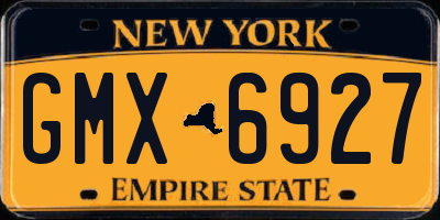 NY license plate GMX6927