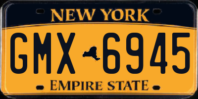 NY license plate GMX6945