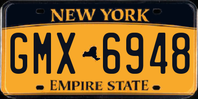 NY license plate GMX6948