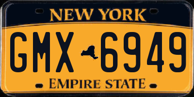 NY license plate GMX6949
