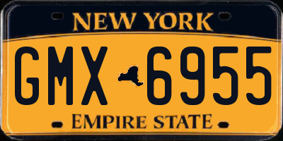 NY license plate GMX6955