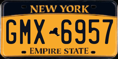 NY license plate GMX6957