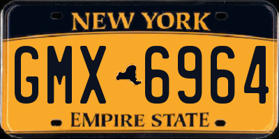 NY license plate GMX6964