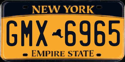 NY license plate GMX6965