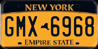 NY license plate GMX6968