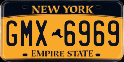 NY license plate GMX6969