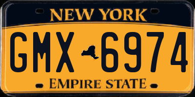 NY license plate GMX6974