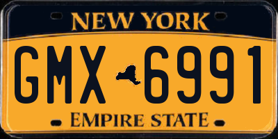 NY license plate GMX6991