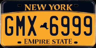 NY license plate GMX6999