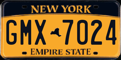 NY license plate GMX7024
