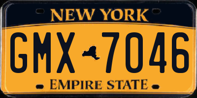 NY license plate GMX7046