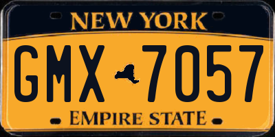 NY license plate GMX7057