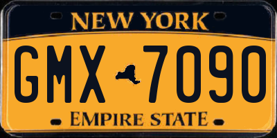 NY license plate GMX7090