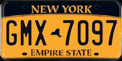 NY license plate GMX7097