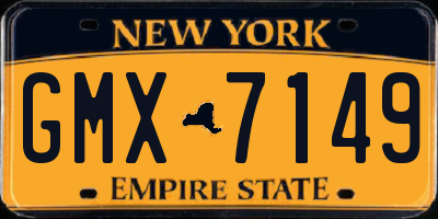 NY license plate GMX7149