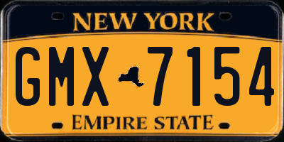 NY license plate GMX7154