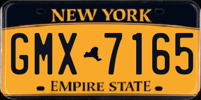 NY license plate GMX7165