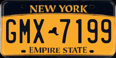 NY license plate GMX7199