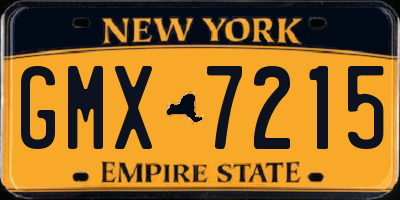 NY license plate GMX7215