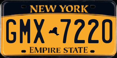 NY license plate GMX7220