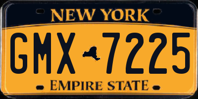 NY license plate GMX7225