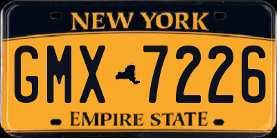 NY license plate GMX7226