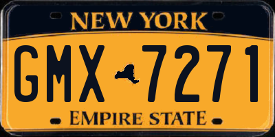 NY license plate GMX7271