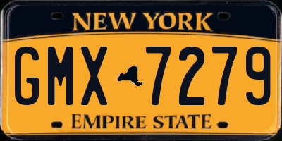 NY license plate GMX7279