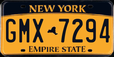 NY license plate GMX7294