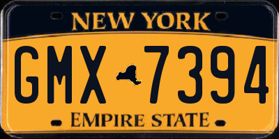 NY license plate GMX7394