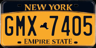 NY license plate GMX7405