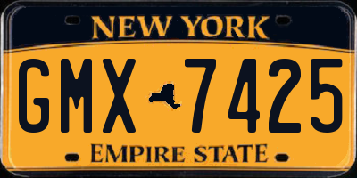 NY license plate GMX7425