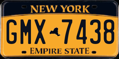 NY license plate GMX7438