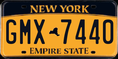 NY license plate GMX7440