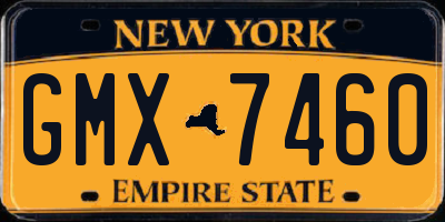 NY license plate GMX7460
